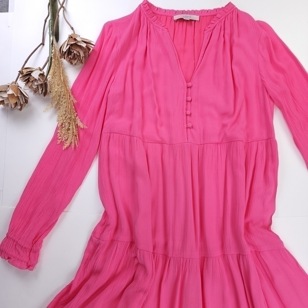 🔴 Loft Pink Maxi Dress Size S - Picture 13 of 14